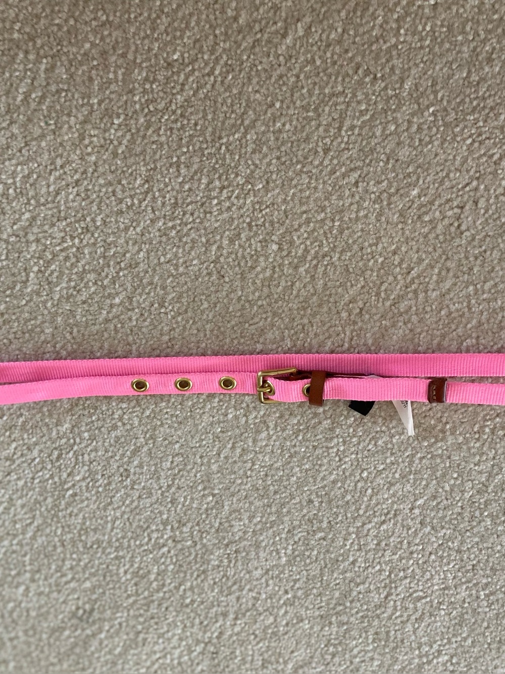 J Crew skinny pink belt size L